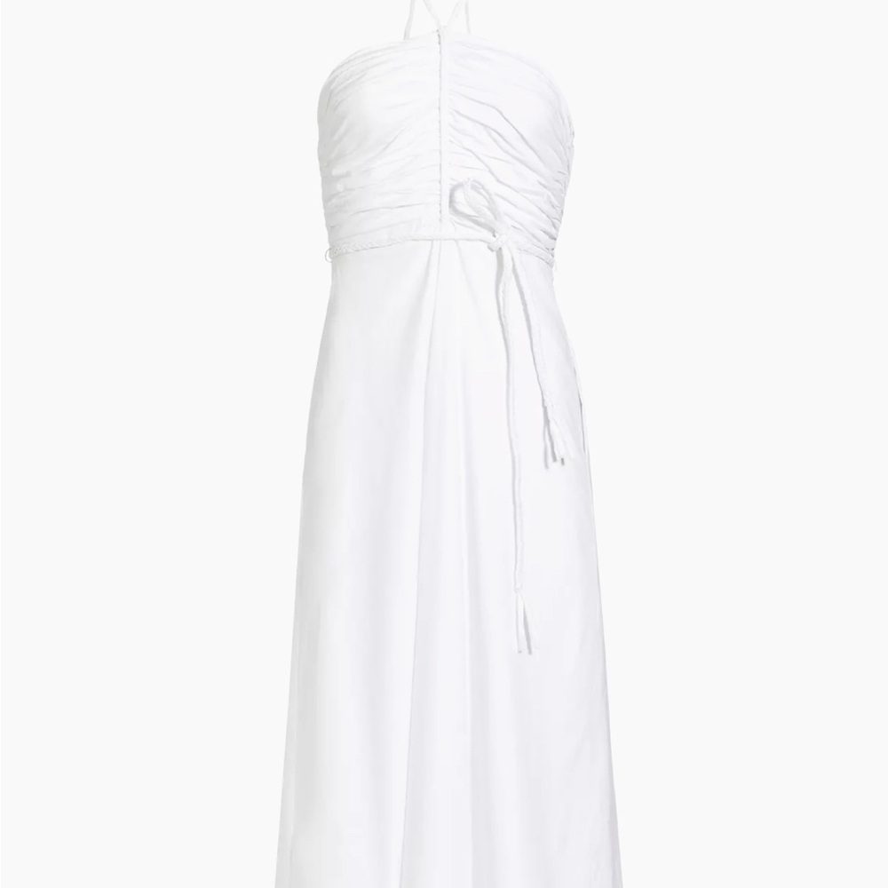 Veronica Beard

Tucker Ruched Halter Midi-Dress